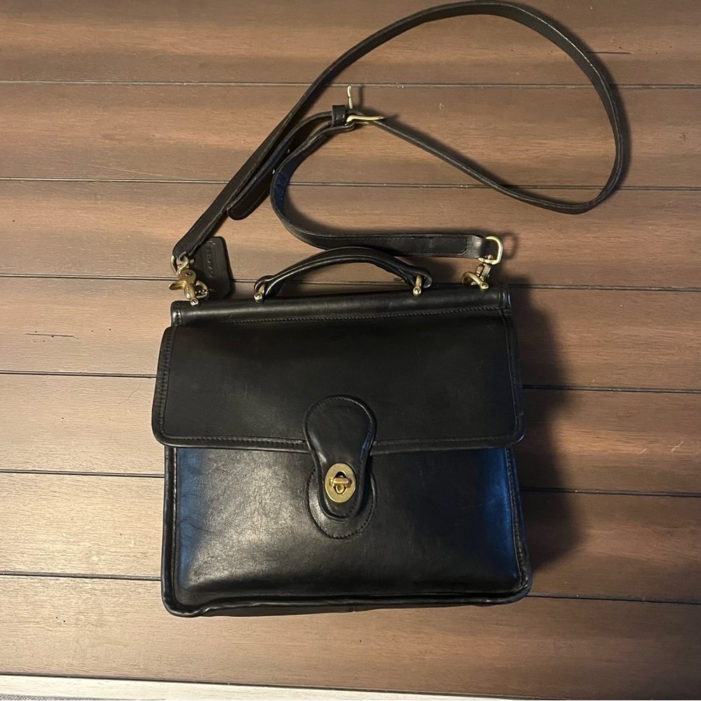 Coach Station Bag Vintage Black Crossbody